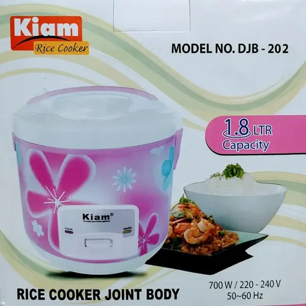 KIAM DJB-202 1.8 Liter Delux Joint Body Rice Cooker – View 2